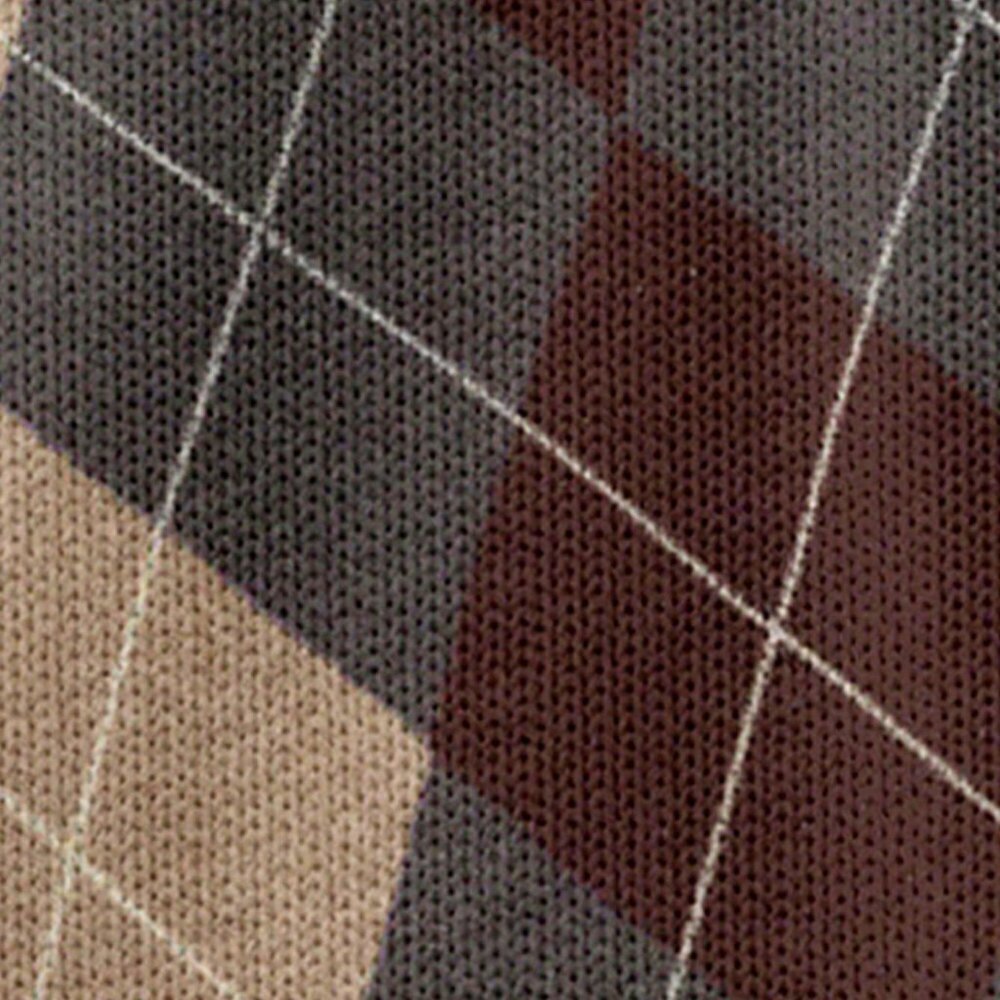 Multicolor Casual Women's Off-Shoulder Argyle Sweater - Picture 5 of 5